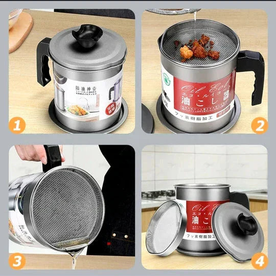 Multifunctional Oil Filter Pot KitchenQuick
